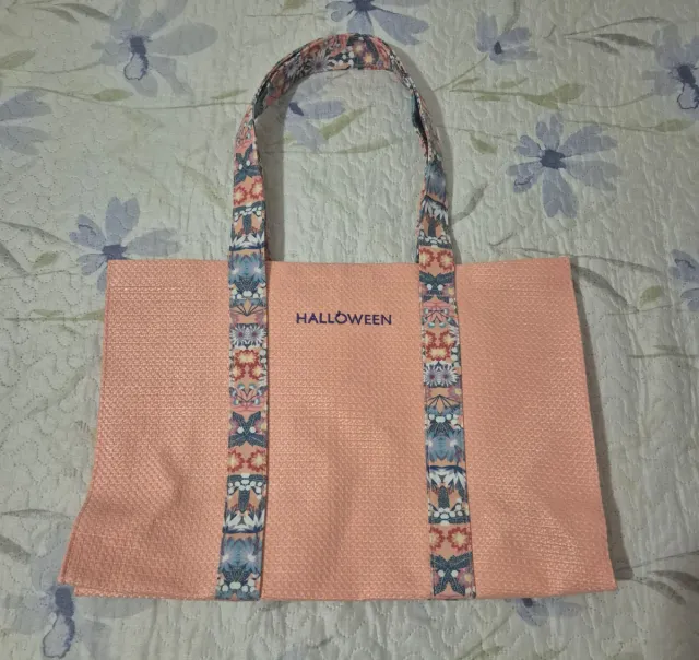 Bolso de rafia con estampado Halloween