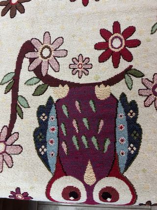 Runner da tavolo con gufi e fiori