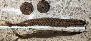 Pelo castaño claro 7 mallas y rodetes