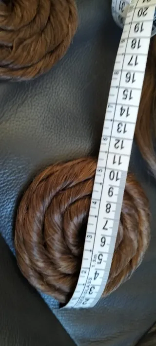 Pelo castaño claro 7 mallas y rodetes
