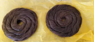 Pelo castaño claro 7 mallas y rodetes