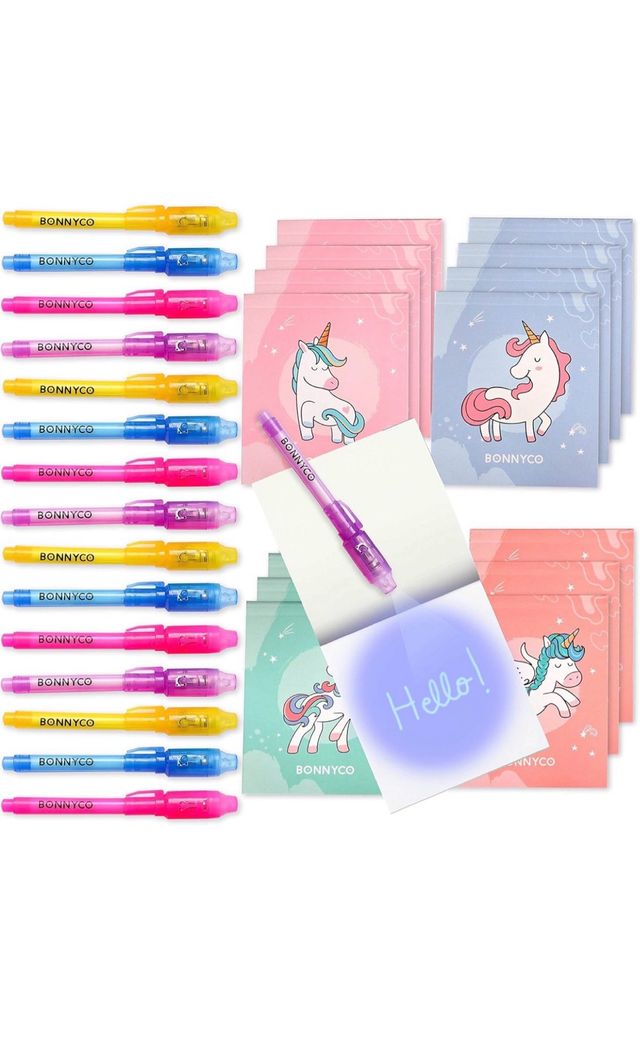 NUEVO! Pack 16 quaderni e penna con inchiostro invisibile