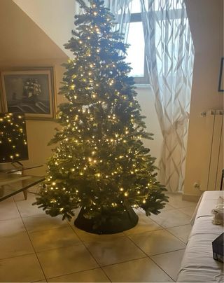 Albero di Natale 2.10m Oro e Verde PE PVC