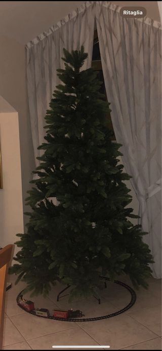 Albero di Natale 2.10m Oro e Verde PE PVC