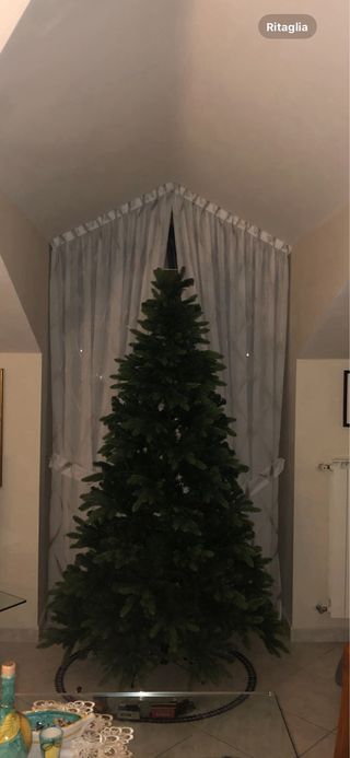 Albero di Natale 2.10m Oro e Verde PE PVC