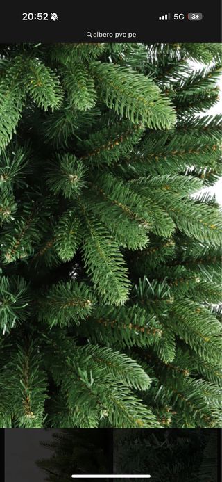 Albero di Natale 2.10m Oro e Verde PE PVC