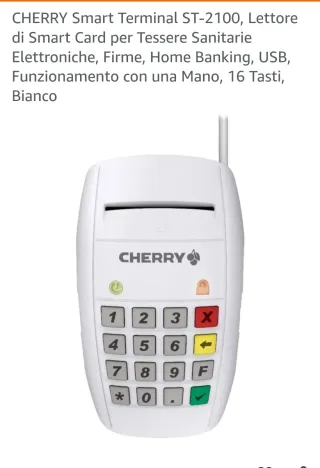 Lettore Smart Card CHERRY ST-2100 Bianco