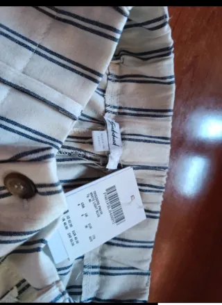 Pantalón Subdued Rayas Blanco y Azul Talla 36