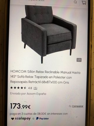 Poltrona relax reclinabile manuale