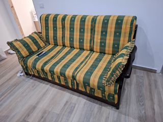 Divano 3 posti tessuto legno