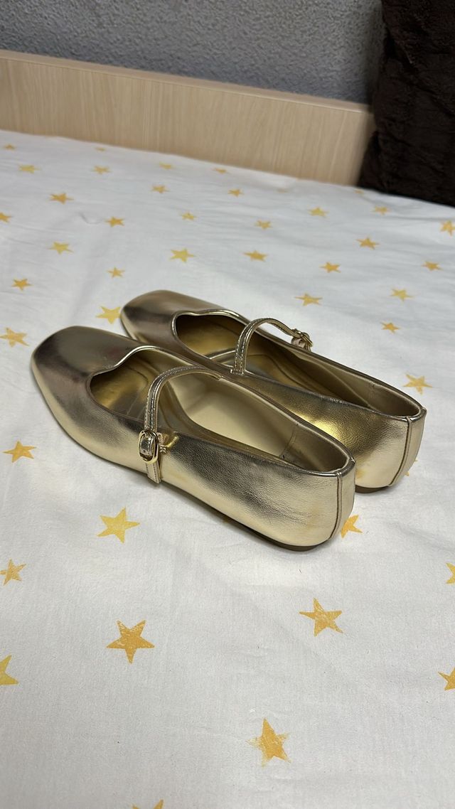 Bailarinas doradas con tira