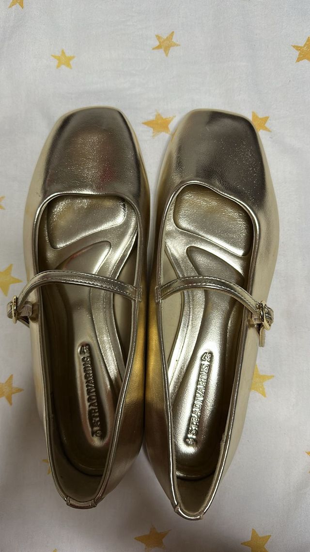 Bailarinas doradas con tira