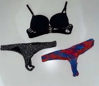 Bikini Negro con Tiras