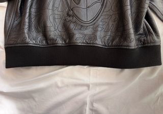 Chaqueta Supreme Cuero Varsity Negra