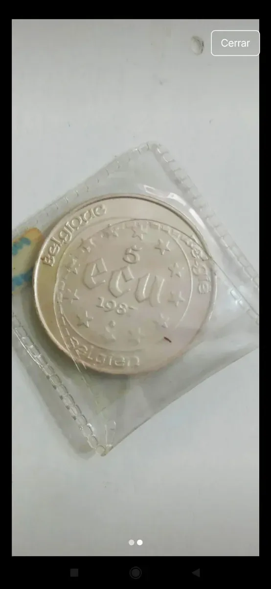 5 ecus plata Bélgica 1987