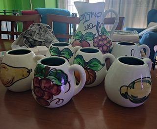 Juego Cerámica Vintage Sangría