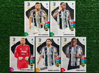 5 Carte Adrenalyn XL Panini Juventus 2025/26
