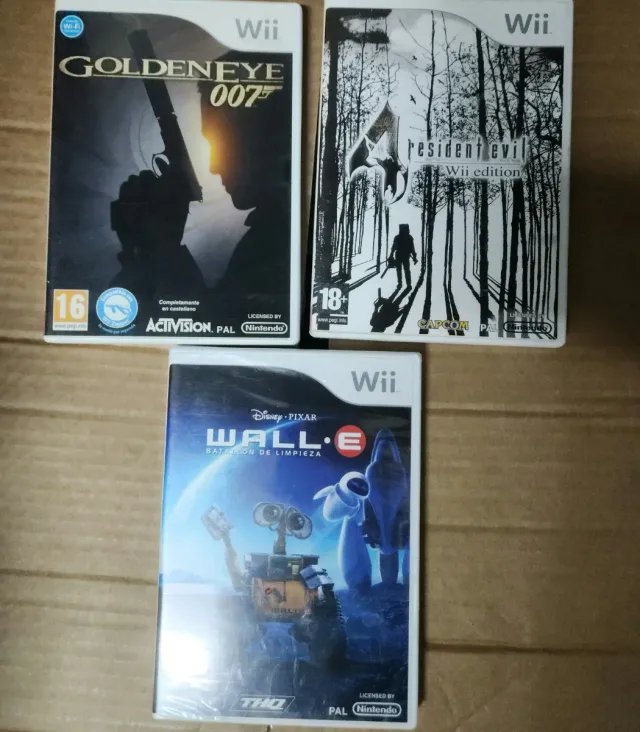 Lote 3 Juegos Wii: Goldeneye, Resident Evil, Wall-