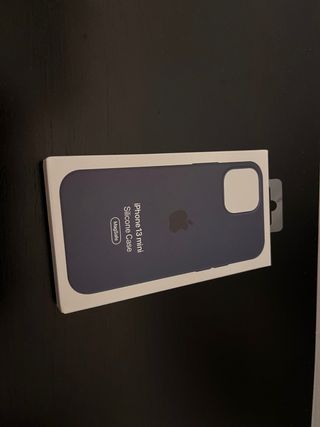 Custodia iPhone 13 mini in silicone MagSafe Blu Abisso