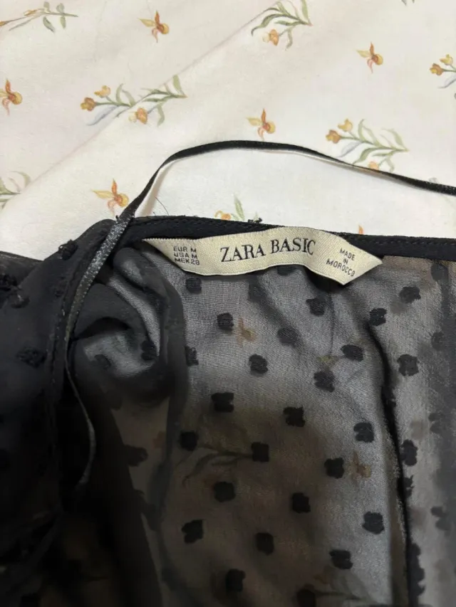 Camisa Zara Negra Talla ML