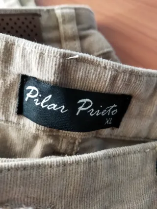Pantalones Pilar Prieto Beige Talla XL