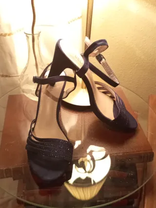 Sandalias de vestir azul noche