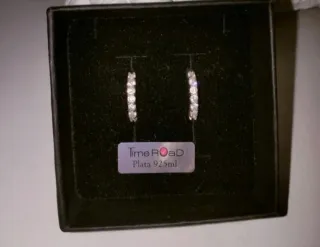 Pendientes Aro Plata con Circonitas