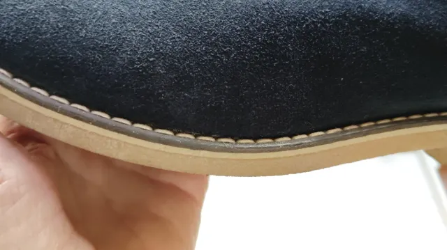 Botines piel serraje azul marino .Talla 36