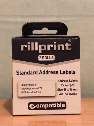 Etichette Rillprint Standard 2 Rotoli