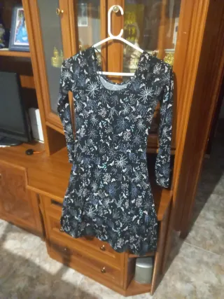 Vestido estampado manga larga