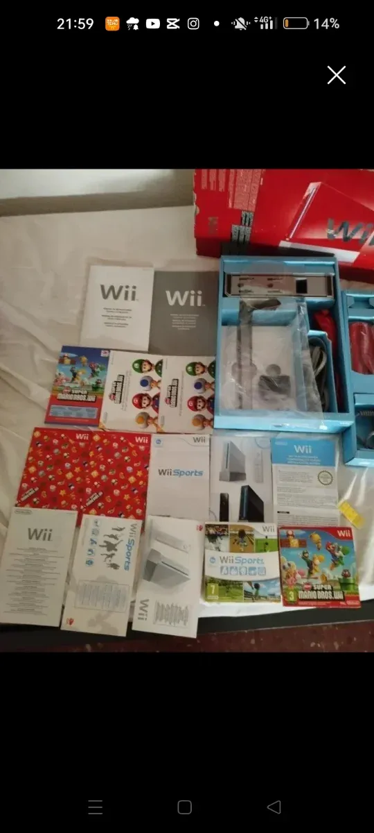 Nintendo Wii Roja 25 Aniversario Completa