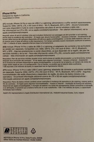 iPhone 14 Pro Viola 256 GB