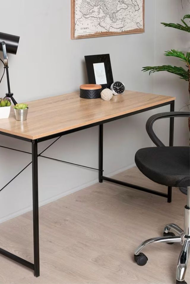 Mesa escritorio madera y metal