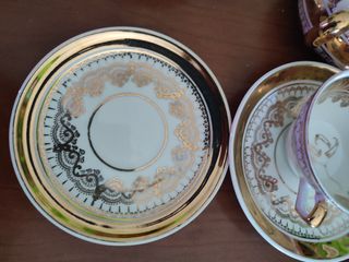 Juego de café antiguo Tuyyo dorado