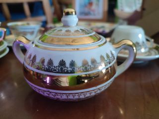 Juego de café antiguo Tuyyo dorado