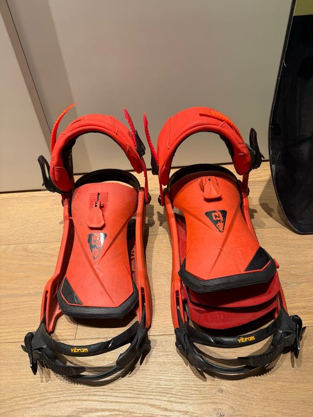 Fijaciones Snowboard Nitro Rojas