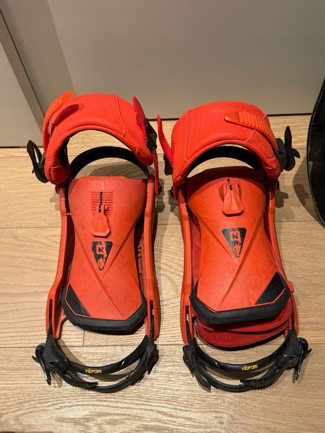 Fijaciones Snowboard Nitro Rojas