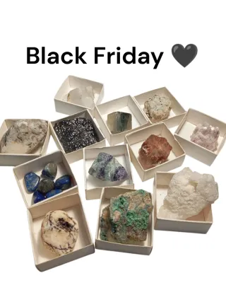 Collezione di 12 Minerali Naturali