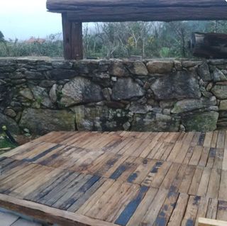 Madera rústica para vallas, suelos, estructuras