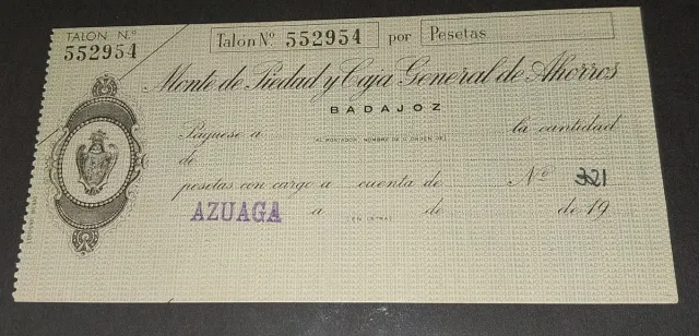 VECCHI ASSEGNI. CAJA PROVINCIAL DE AHORROS DE HUELVA. BANCO ESPAÑOL DE CRÉDITO S.A.