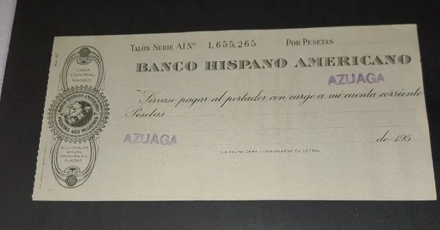 VECCHI ASSEGNI. CAJA PROVINCIAL DE AHORROS DE HUELVA. BANCO ESPAÑOL DE CRÉDITO S.A.