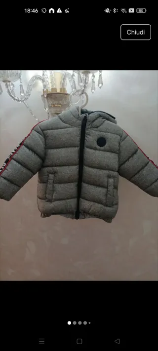 Giubbotto imbottito bimbo grigio