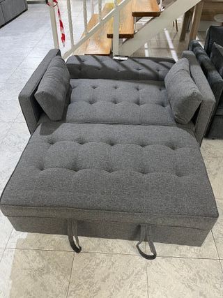 Sofá Cama Gris Tela