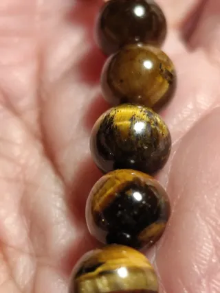 Pulsera Ojo de Tigre, Perlas y Ágata