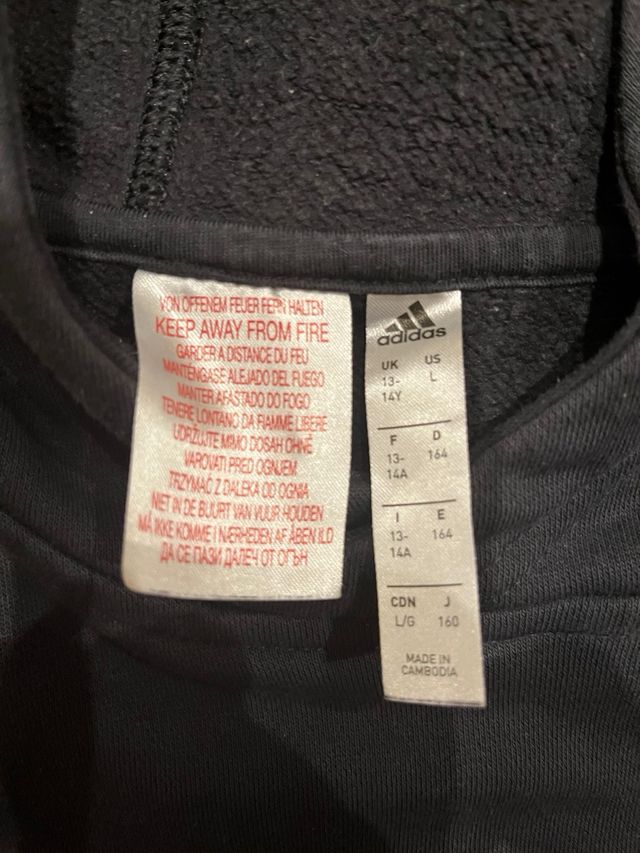 Sudadera Adidas Negra | Talla S | Nueva