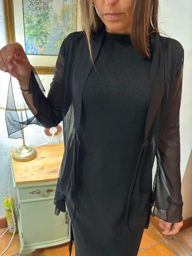 Chaqueta fina fiesta negra