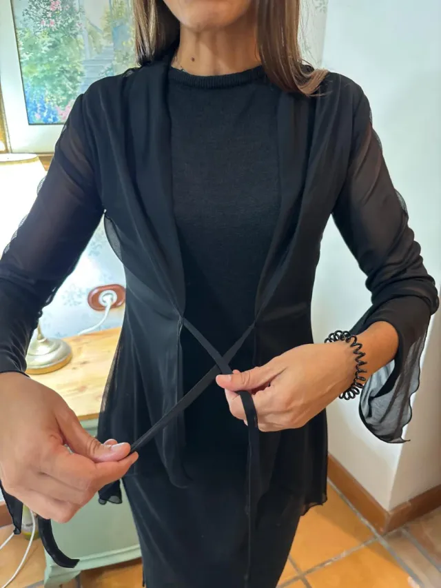 Chaqueta fina fiesta negra