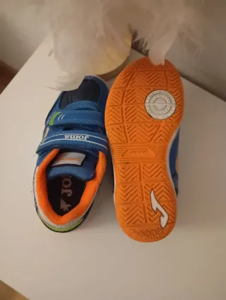 Zapatillas Fútbol Sala Joma Niños Azul Naranja