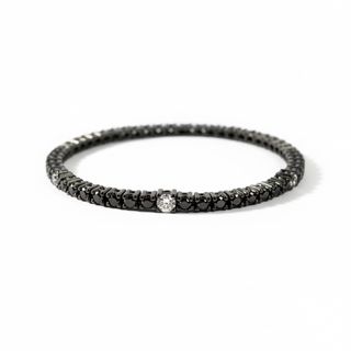 Pulsera Tennis Oro 18k Diamantes Negros
