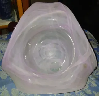 Frutero de cristal soplado